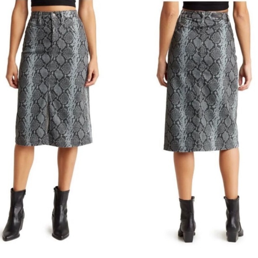 NWOT Adriano Goldschmied Kory X Snakeskin Denim Pencil Skirt size 25 0